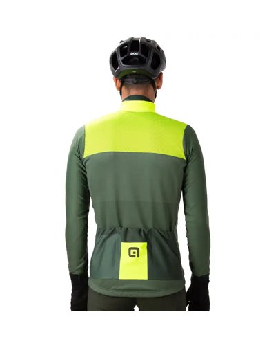 Alè PR-S Sfida Men's Full-Zip Cycling Jacket, Fluo Yellow