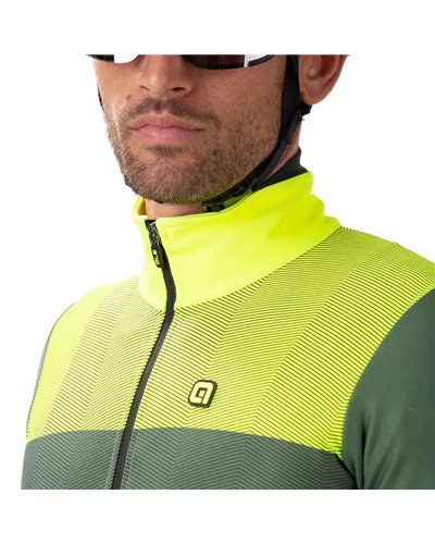Alè PR-S Sfida Men's Full-Zip Cycling Jacket, Fluo Yellow