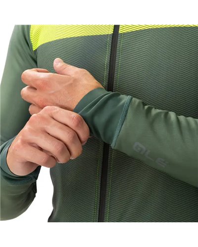 Alè PR-S Sfida Men's Full-Zip Cycling Jacket, Fluo Yellow