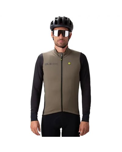 Alè Solid Fondo 2.0 Men's Full-Zip Cycling Jacket, Olive Green