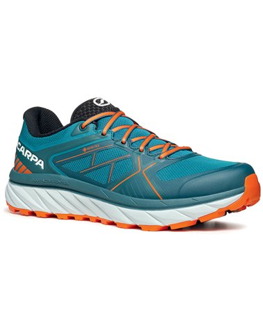 Scarpa Spin Infinity GTX Gore-Tex Men's Trail Running Shoes, Lake Blue/Orange