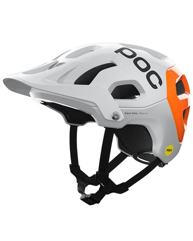 Poc Tectal Race MIPS NFC MTB Helmet, Hydrogen White/Fluorescent Orange AVIP