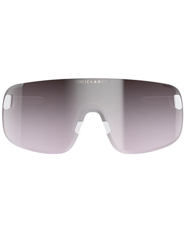 Poc Elicit Cycling Glasses, Hydrogen White Lens Violet/Silver Mirror + Clear Lens