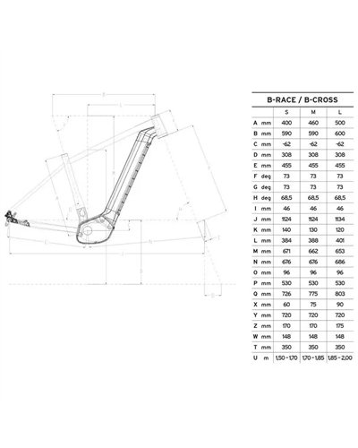 Whistle e-MTB B-Race A5.2 Sram SX Eagle 12V AM80 500Wh Tg. 42, Grigio Flat/Rosso Fluo