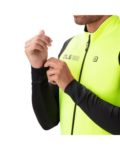 Alè Solid Fondo 2.0 Men's Full-Zip Cycling Jacket, Fluo Yellow