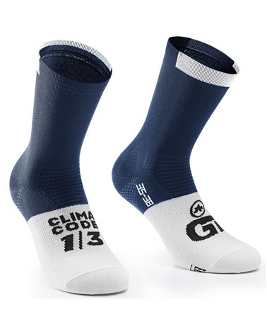 Assos GT C2 Cycling Socks, Stone Blue