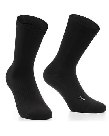 Assos Essence High Cycling Socks, Black Series (Twin Pack)
