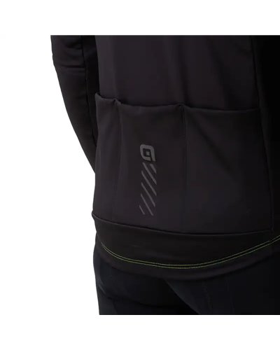 Alè Solid Fondo 2.0 Men's Full-Zip Cycling Jacket, Fluo Yellow