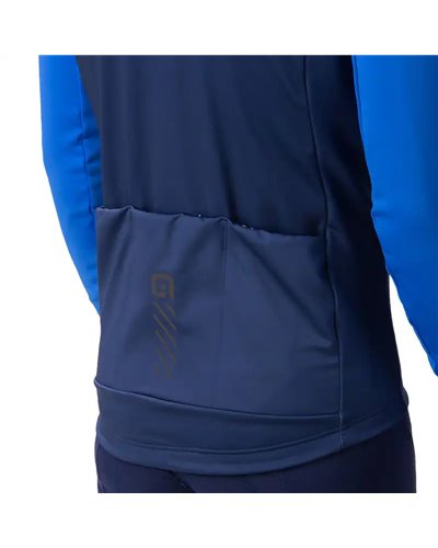 Alè Solid Fondo 2.0 Men's Full-Zip Cycling Jacket, Navy Blue