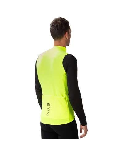 Alè Solid Fondo 2.0 Men's Long Sleeve Cycling Jersey, Fluo Yellow