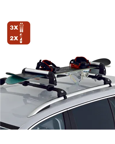 Fabbri Aluski & Board (New) 3 - Roof Bars Ski Racks