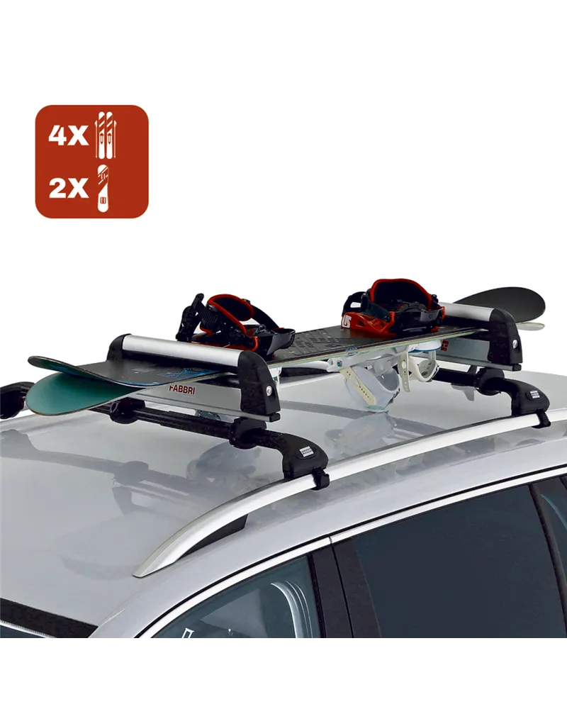 Fabbri Aluski & Board (New) 4 - Roof Bars Ski Racks