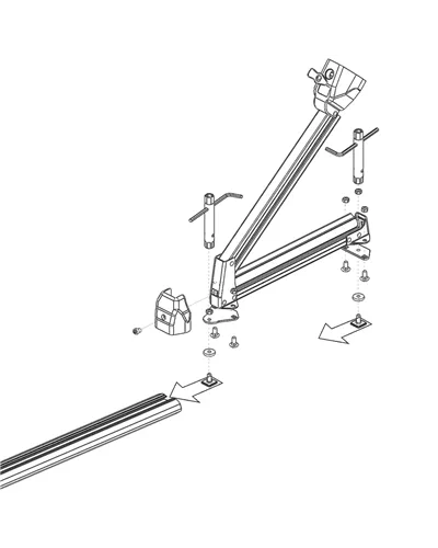 Fabbri Aluski - “T" Rail Adapter - Roof Bars Ski Racks