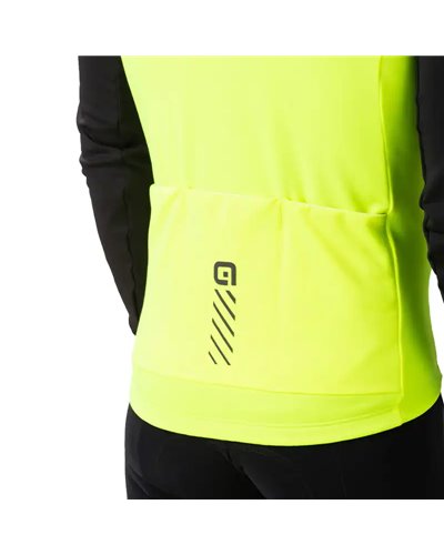 Alè Solid Fondo 2.0 Men's Long Sleeve Cycling Jersey, Fluo Yellow