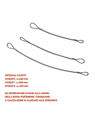 Fabbri Gringo - Extension Cable - 300 mm - Ski Racks Rear Wheel 