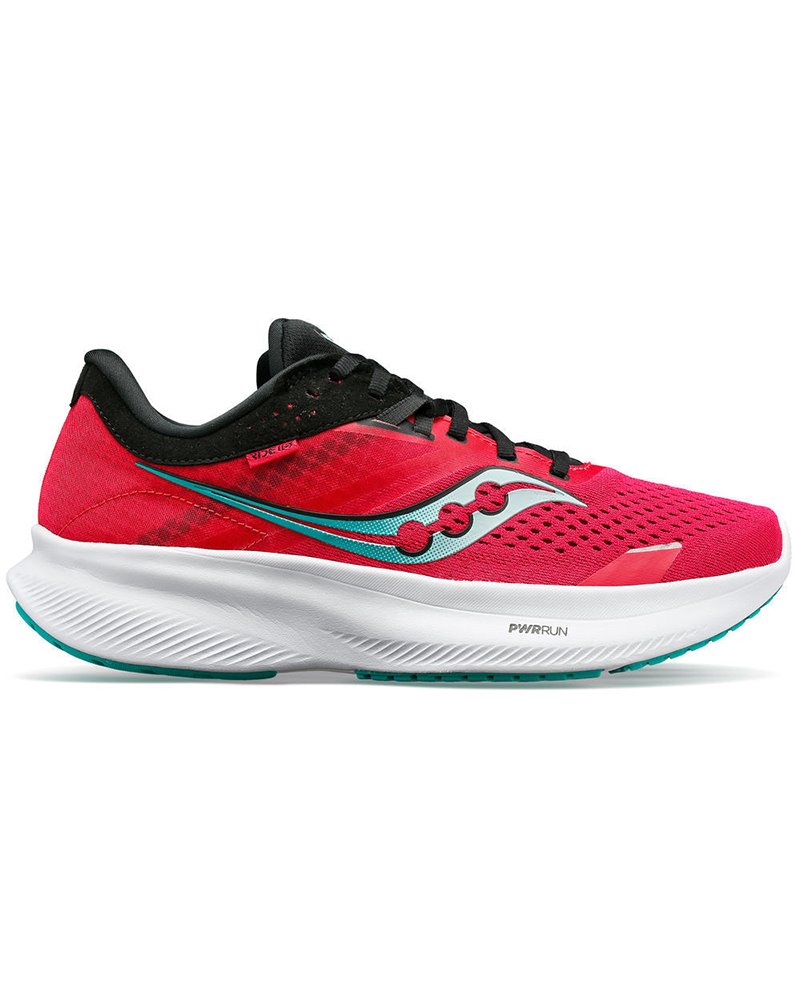 Saucony Ride 16 Women's Running Shoes, Rose/Black