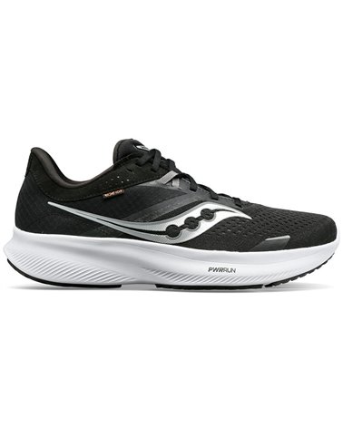 Saucony Ride 16 Men's Running Shoes, Black/White