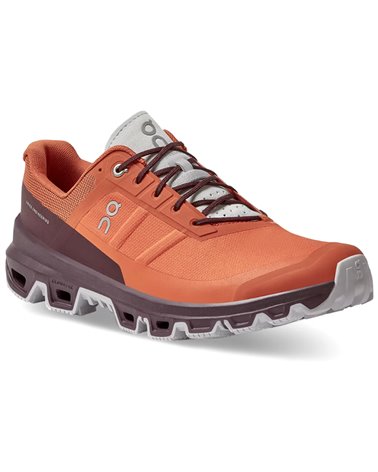 On Cloudventure Men's Trail Running Shoes, Flare/Mulberry
