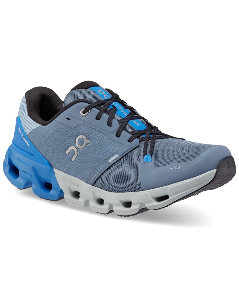 On Cloudflyer 4 Men's Running Shoes, Metal/Lapis