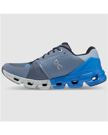 On Cloudflyer 4 Men's Running Shoes, Metal/Lapis