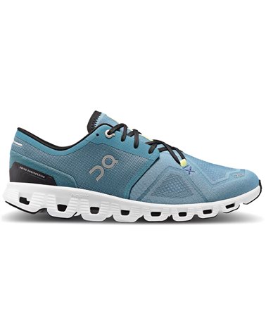 On Cloud X 3 Men's Running Shoes, Pewter/White