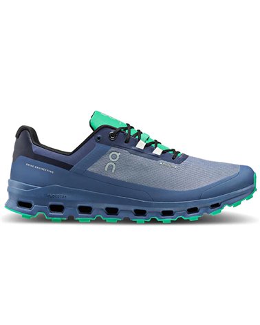 On Cloudvista Waterproof Men's Trail Running Shoes, Metal/Denim