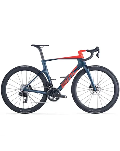 BMC Teammachine R 01 Three Sram Force AXS 12sp, Deep Sea/Neon Red MY26