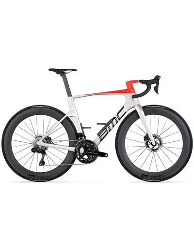 BMC Teammachine R 01 Two Shimano Dura-Ace Di2 12v, Arctic Silver/Neon Red MY26