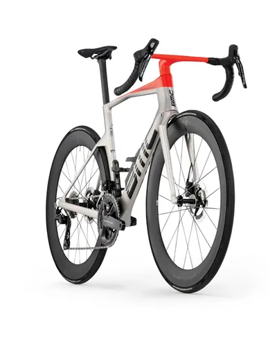 BMC Teammachine R 01 Two Shimano Dura-Ace Di2 12v, Arctic Silver/Neon Red MY26
