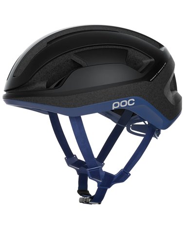 Poc Omne Lite Road Cycling Helmet, Uranium Black/Lead Blue Matt