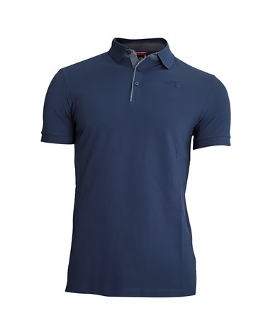 The North Face Premium Piquet Men's Short Sleeve Polo Shirt, Shady Blue