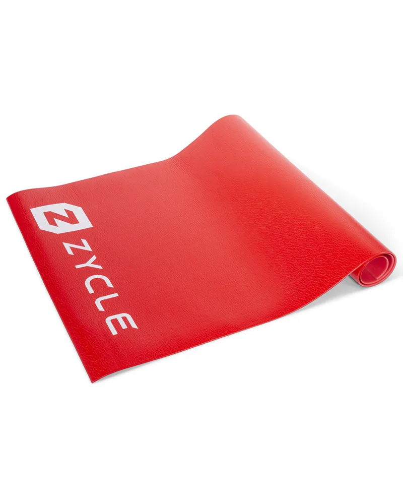 Zycle Tappetino Arrotolabile per Rulli Allenamento, Rosso