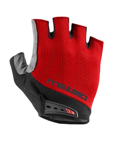 Castelli Entrata V Cycling Short Fingers Gloves, Red