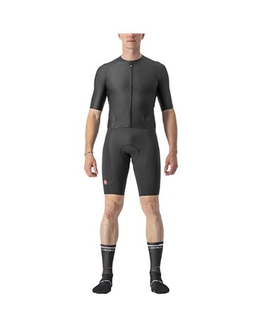 Castelli Sanremo RC Rosso Corsa Men's Cycling Speed Suit, Light Black (Progetto X2 Air Seamless Pad)
