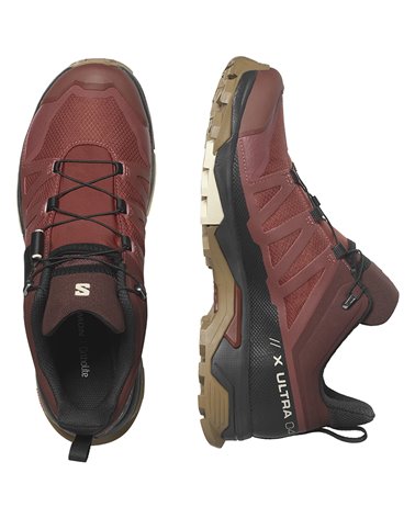 Salomon X Ultra 4 GTX Gore-Tex Men's Trekking Shoes, Burnt Henna/Black/Dull Gold