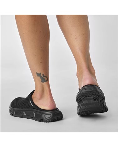 Salomon Reelax Slide 6.0 Women's Recovery Shoes, Black/Black/Alloy