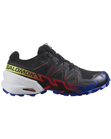 Salomon Speedcross 6 GTX Gore-Tex Men's Trail Running Shoes, Black/Surf The Web/Safety Yellow