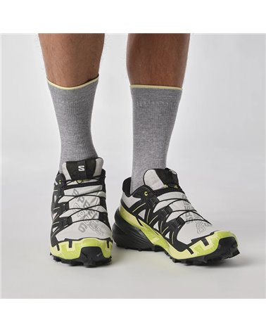 Salomon Speedcross 6 GTX Gore-Tex Men's Trail Running Shoes, Lunar Rock/Black/Sunny Lime