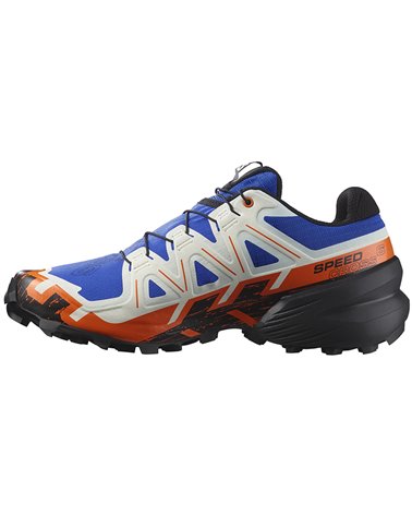 Salomon Speedcross 6 Men's Trail Running Shoes, Lapis Blue/Black/Scarlet Ibis