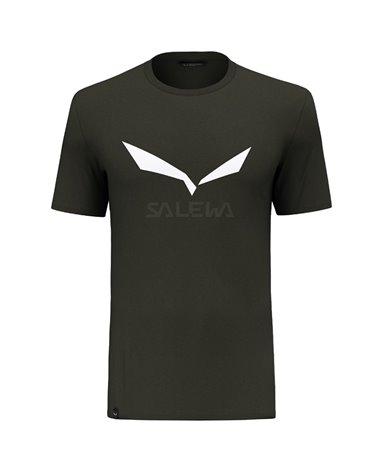 Salewa Solidlogo Dri-Release T-Shirt Uomo, Dark Olive Melange