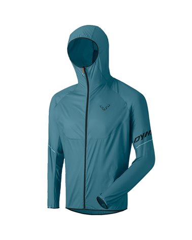 Dynafit Vert Wind Men's Windproof Packable Jacket, Storm Blue/3010