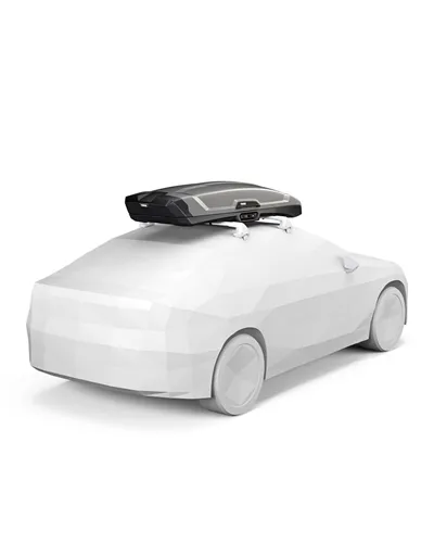 Thule Vector M Box da Tetto 360 Litri Doppia Apertura, Titanio Opaco