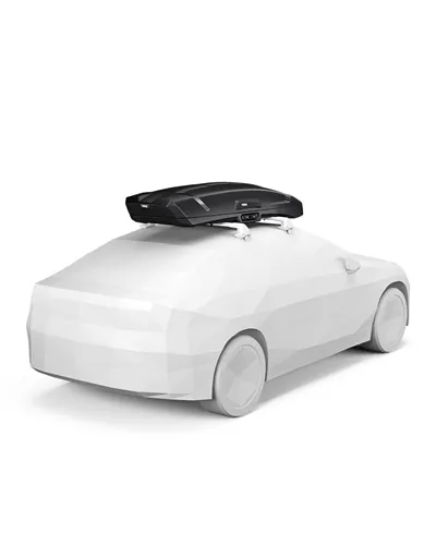 Thule Vector M Box da Tetto 360 Litri Doppia Apertura, Nero Metallizzato