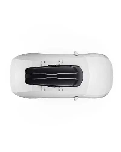 Thule Vector Alpine Box da Tetto 380 Litri Doppia Apertura, Nero Metallizzato