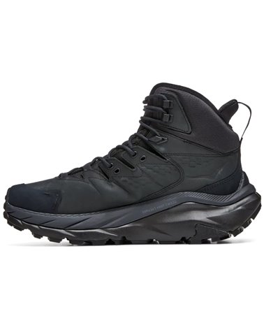 Hoka One One Kaha 2 GTX Gore-Tex Men's Waterproof Hiking Boots, Black/Black (Nubuck Leather)