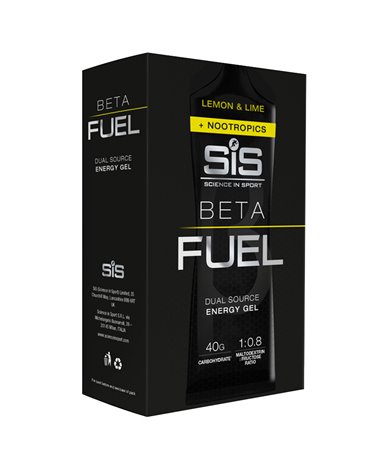 SIS Beta Fuel Energy Gel + Nootropics Lemon/Lime, 60ml (6 gels box)