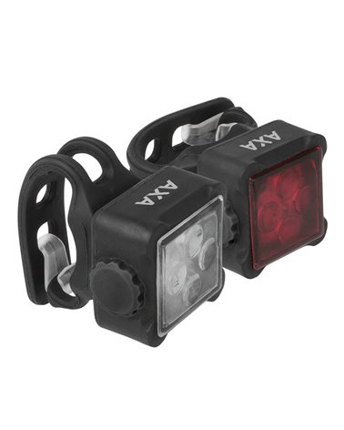 AXA Niteline 44 Front and Rear Bicycle LED Light Kit (CR2032 Batteries Included)