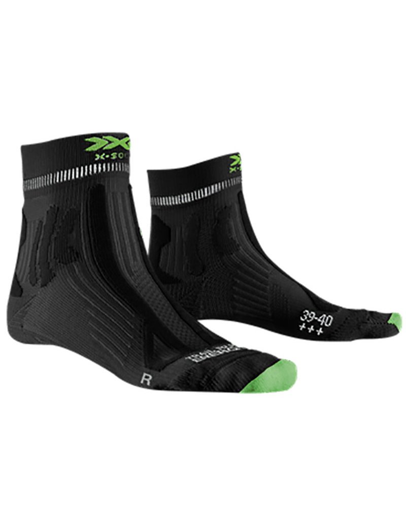 X-Bionic X-Socks Trail Run Energy 4.0 Calze Running, Opal Black/Effektor Green