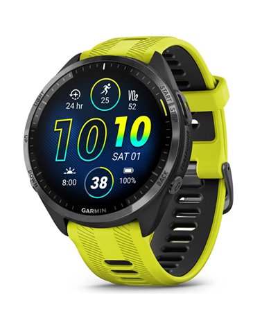 Garmin Forerunner 965 GPS Smartwatch Wrist-Based HR, Black/Yellow