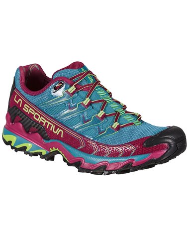 La Sportiva Ultra Raptor II Women's Trail Running Shoes, Red Plum/Topaz